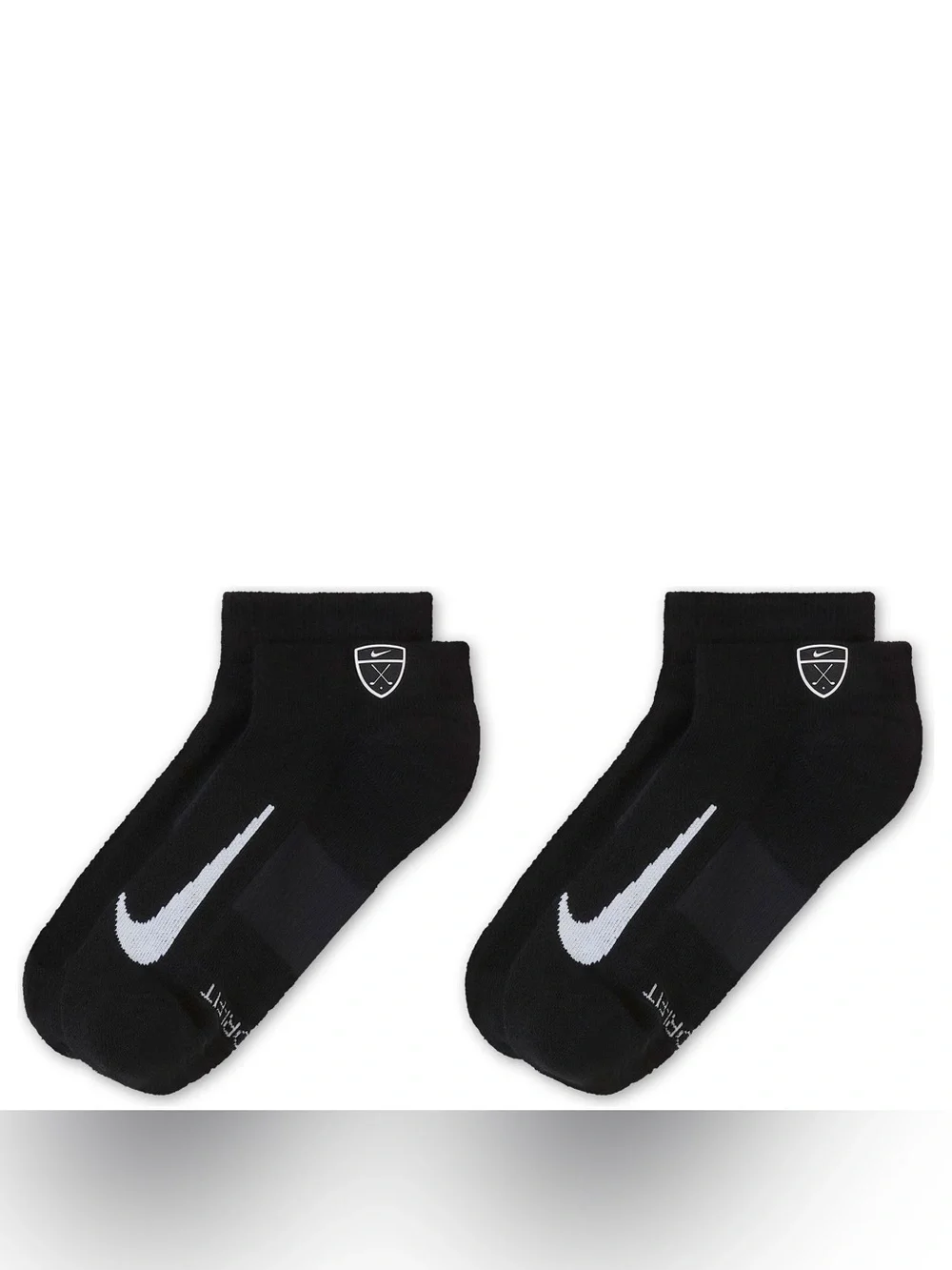 Nike Multiplier Low Golf Quarter Socks (2 Pairs) CV2617-010 black